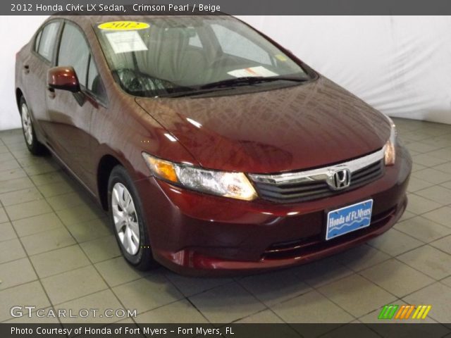 2012 Honda Civic LX Sedan in Crimson Pearl