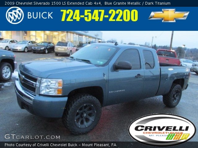 2009 Chevrolet Silverado 1500 LS Extended Cab 4x4 in Blue Granite Metallic