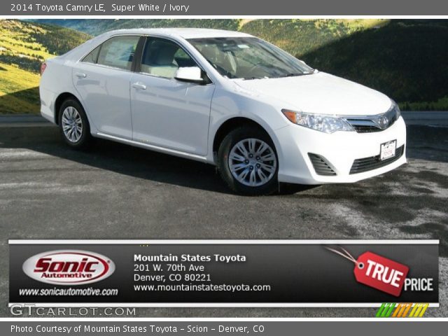 2014 Toyota Camry LE in Super White