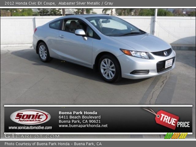 2012 Honda Civic EX Coupe in Alabaster Silver Metallic