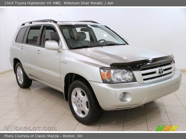2004 Toyota Highlander V6 4WD in Millenium Silver Metallic