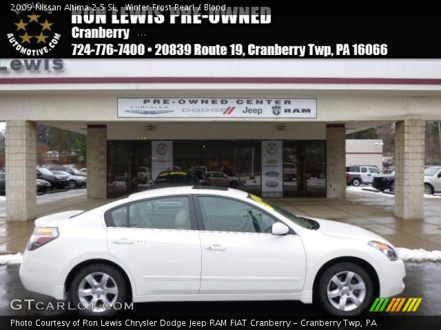 2009 Nissan Altima 2.5 SL in Winter Frost Pearl