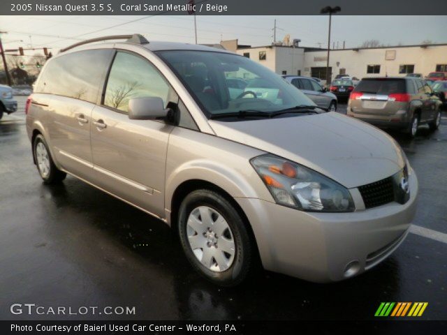 2005 Nissan Quest 3.5 S in Coral Sand Metallic