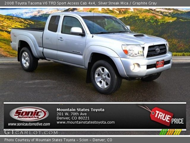 2008 Toyota Tacoma V6 TRD Sport Access Cab 4x4 in Silver Streak Mica