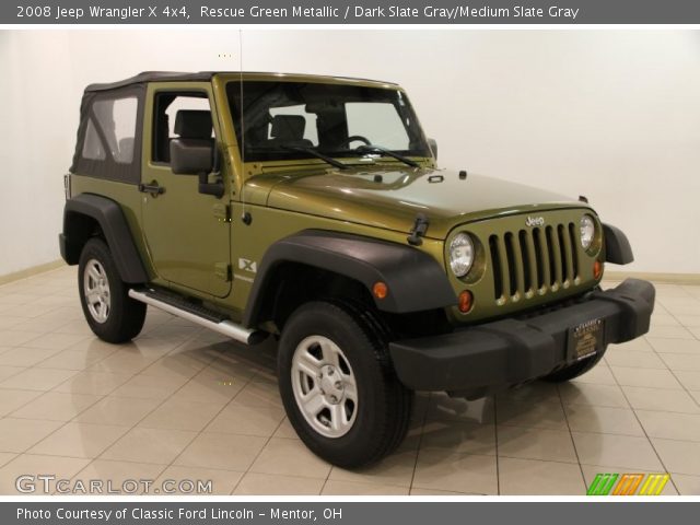 2008 Jeep Wrangler X 4x4 in Rescue Green Metallic