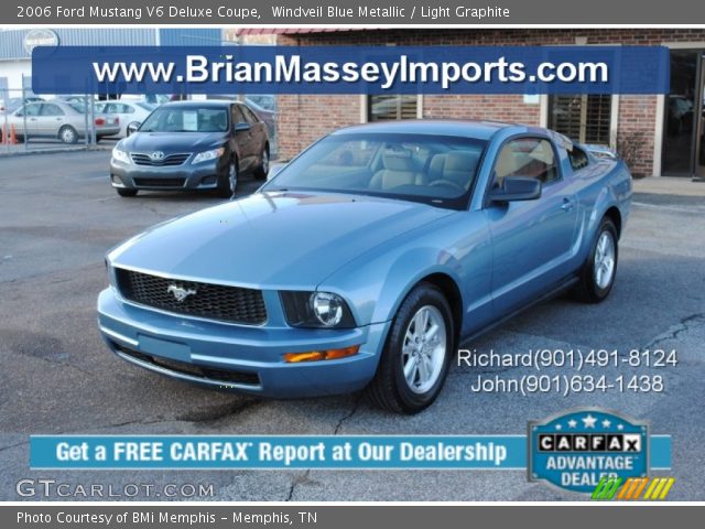 2006 Ford Mustang V6 Deluxe Coupe in Windveil Blue Metallic