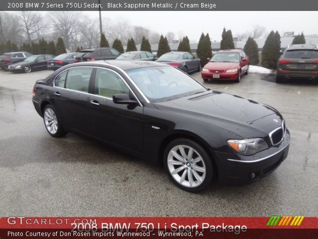 2008 BMW 7 Series 750Li Sedan in Black Sapphire Metallic