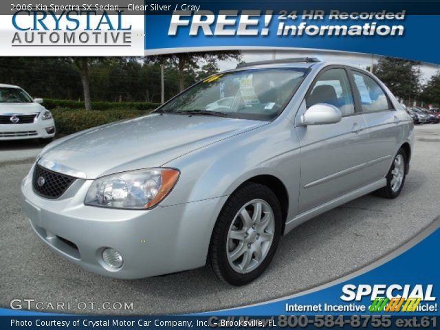 2006 Kia Spectra SX Sedan in Clear Silver