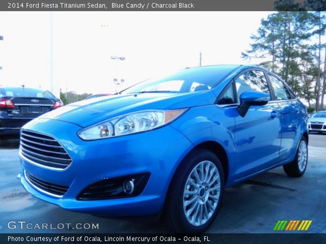 2014 Ford Fiesta Titanium Sedan in Blue Candy