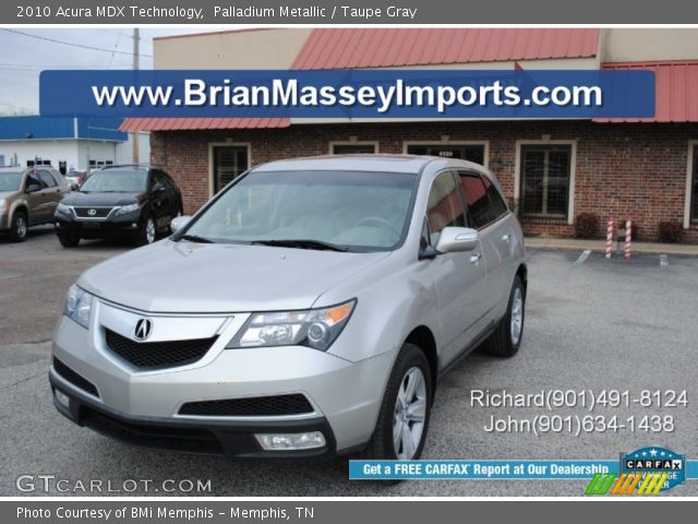 2010 Acura MDX Technology in Palladium Metallic