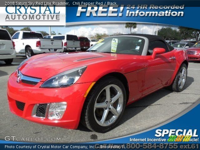 2008 Saturn Sky Red Line Roadster in Chili Pepper Red