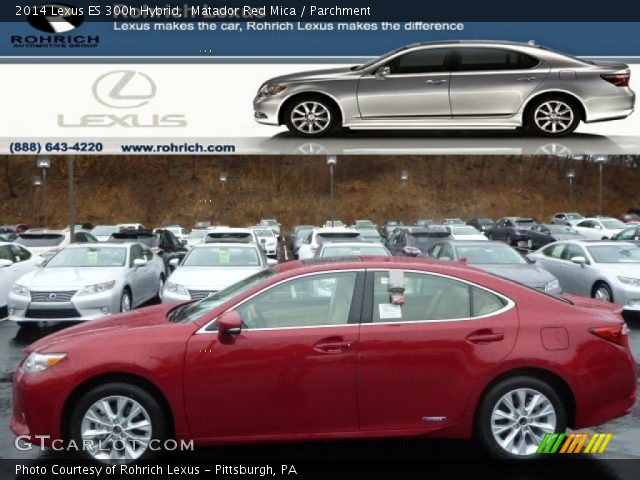 2014 Lexus ES 300h Hybrid in Matador Red Mica