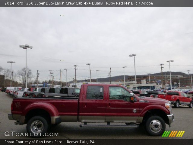2014 Ford F350 Super Duty Lariat Crew Cab 4x4 Dually in Ruby Red Metallic