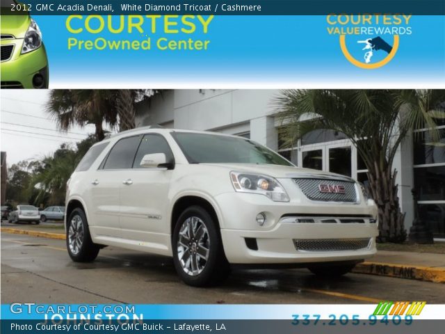 2012 GMC Acadia Denali in White Diamond Tricoat