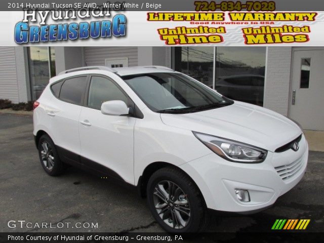 2014 Hyundai Tucson SE AWD in Winter White