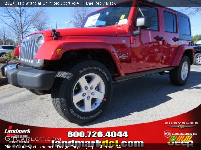 2014 Jeep Wrangler Unlimited Sport 4x4 in Flame Red