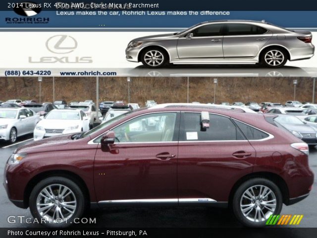 2014 Lexus RX 450h AWD in Claret Mica