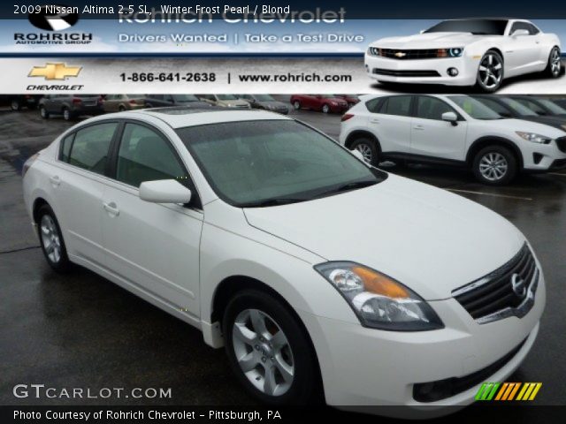 2009 Nissan Altima 2.5 SL in Winter Frost Pearl