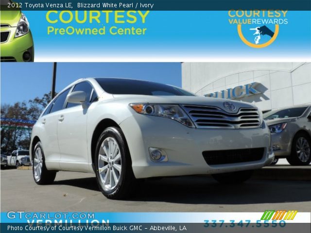 2012 Toyota Venza LE in Blizzard White Pearl