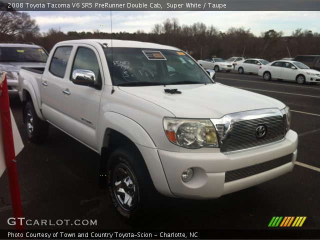 2008 Toyota Tacoma V6 SR5 PreRunner Double Cab in Super White
