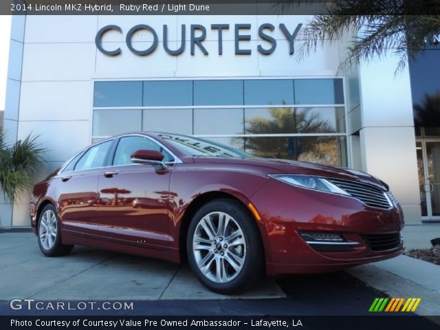 2014 Lincoln MKZ Hybrid in Ruby Red