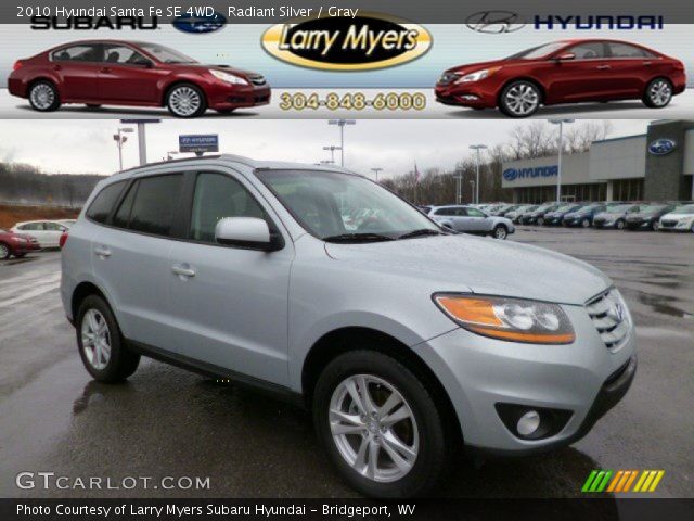 2010 Hyundai Santa Fe SE 4WD in Radiant Silver