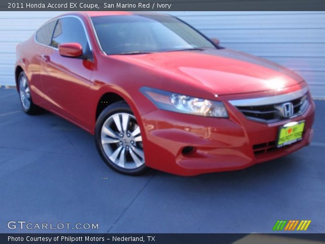 2011 Honda Accord EX Coupe in San Marino Red