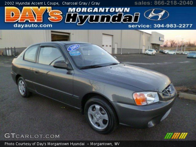 2002 Hyundai Accent L Coupe in Charcoal Gray