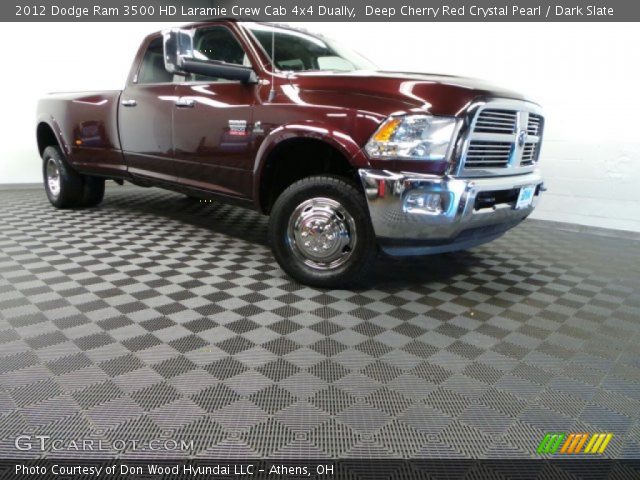 2012 Dodge Ram 3500 HD Laramie Crew Cab 4x4 Dually in Deep Cherry Red Crystal Pearl
