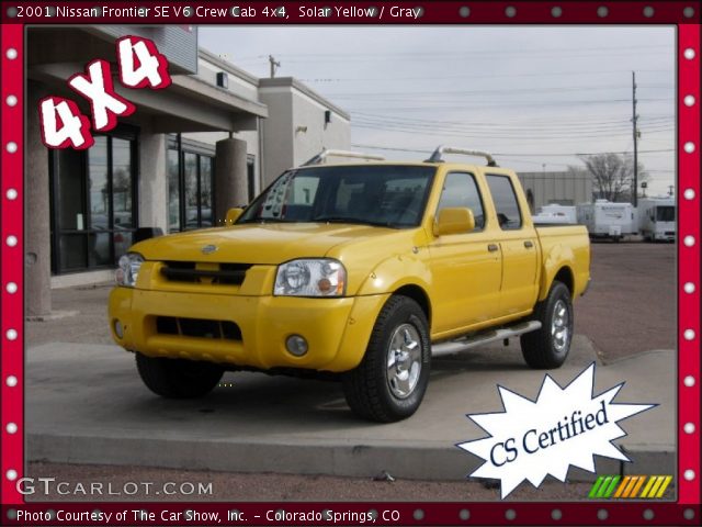 2001 Nissan Frontier SE V6 Crew Cab 4x4 in Solar Yellow