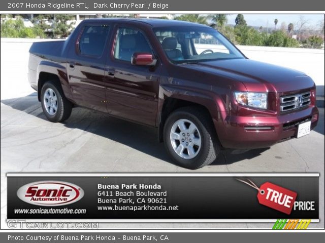2007 Honda Ridgeline RTL in Dark Cherry Pearl