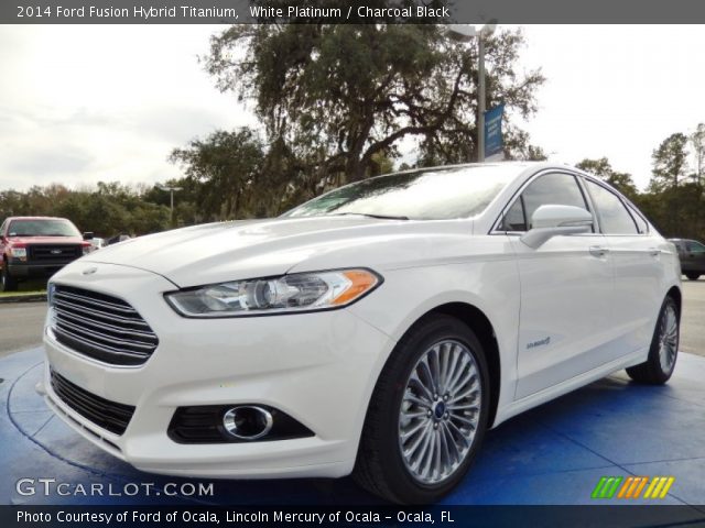 2014 Ford Fusion Hybrid Titanium in White Platinum