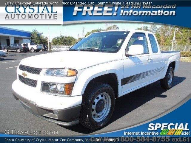 2012 Chevrolet Colorado Work Truck Extended Cab in Summit White
