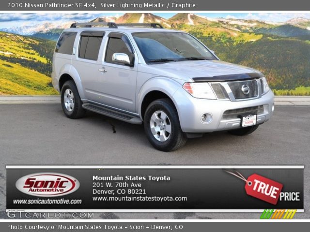 2010 Nissan Pathfinder SE 4x4 in Silver Lightning Metallic