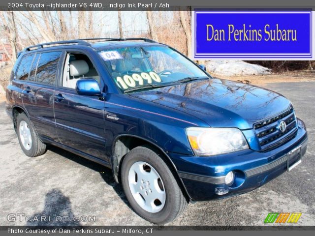 2004 Toyota Highlander V6 4WD in Indigo Ink Pearl