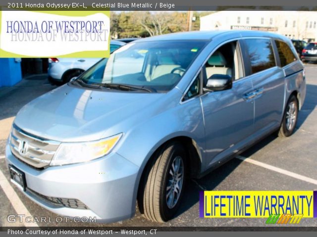 2011 Honda Odyssey EX-L in Celestial Blue Metallic