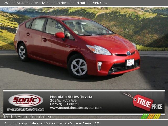2014 Toyota Prius Two Hybrid in Barcelona Red Metallic