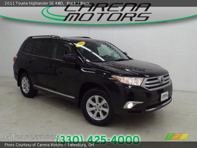 2011 Toyota Highlander SE 4WD in Black