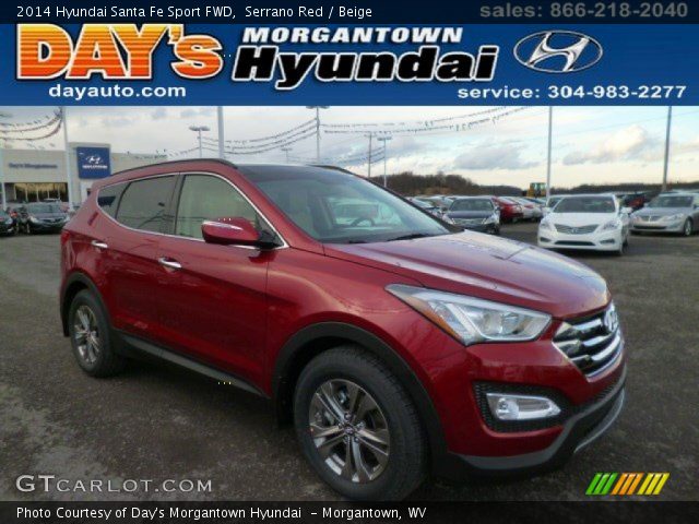 2014 Hyundai Santa Fe Sport FWD in Serrano Red