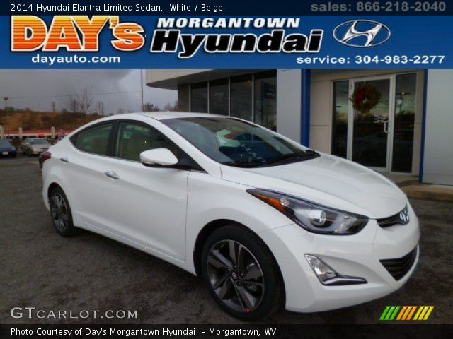 2014 Hyundai Elantra Limited Sedan in White