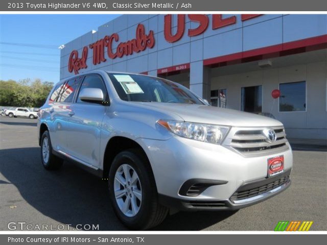 2013 Toyota Highlander V6 4WD in Classic Silver Metallic