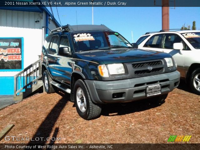 2001 Nissan Xterra XE V6 4x4 in Alpine Green Metallic