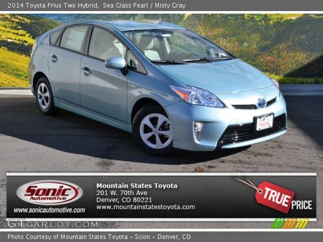 2014 Toyota Prius Two Hybrid in Sea Glass Pearl