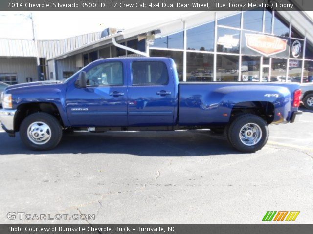 2014 Chevrolet Silverado 3500HD LTZ Crew Cab 4x4 Dual Rear Wheel in Blue Topaz Metallic