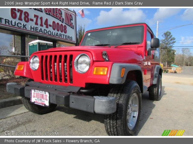 2006 Jeep Wrangler Sport 4x4 Right Hand Drive in Flame Red