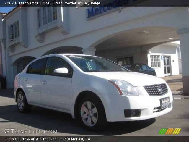 2007 Nissan Sentra 2.0 SL in Fresh Powder White