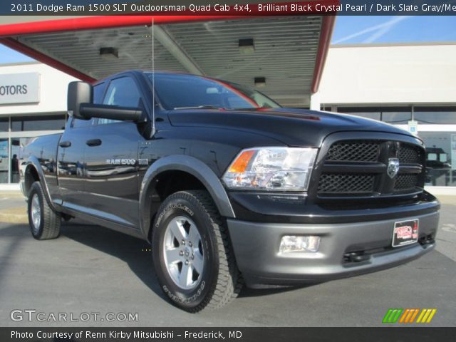 2011 Dodge Ram 1500 SLT Outdoorsman Quad Cab 4x4 in Brilliant Black Crystal Pearl
