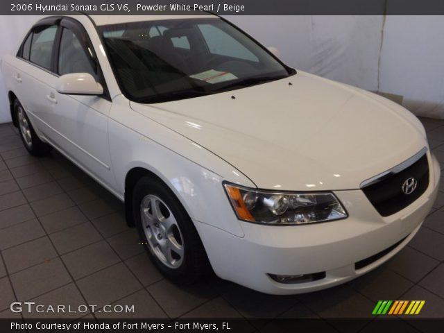 2006 Hyundai Sonata GLS V6 in Powder White Pearl