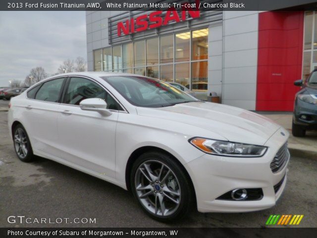 2013 Ford Fusion Titanium AWD in White Platinum Metallic Tri-coat