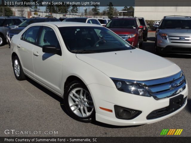 2011 Ford Fusion S in White Suede